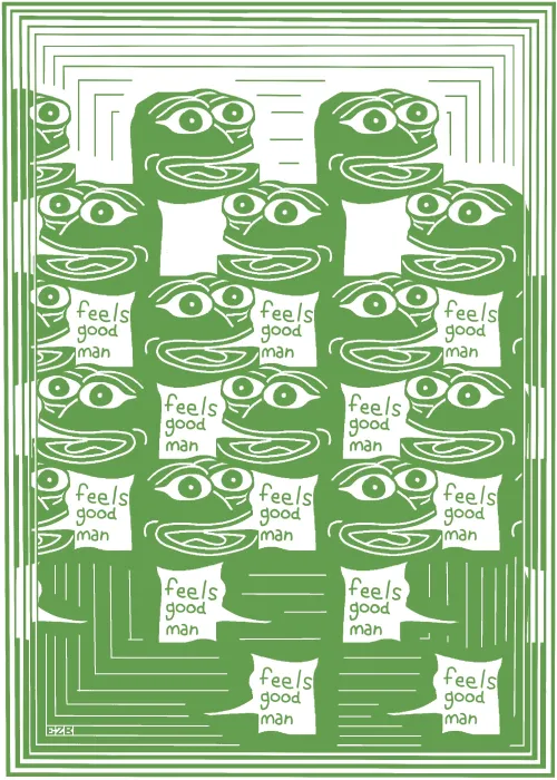 Regular Division of the Plane I (Green Frogs) #106