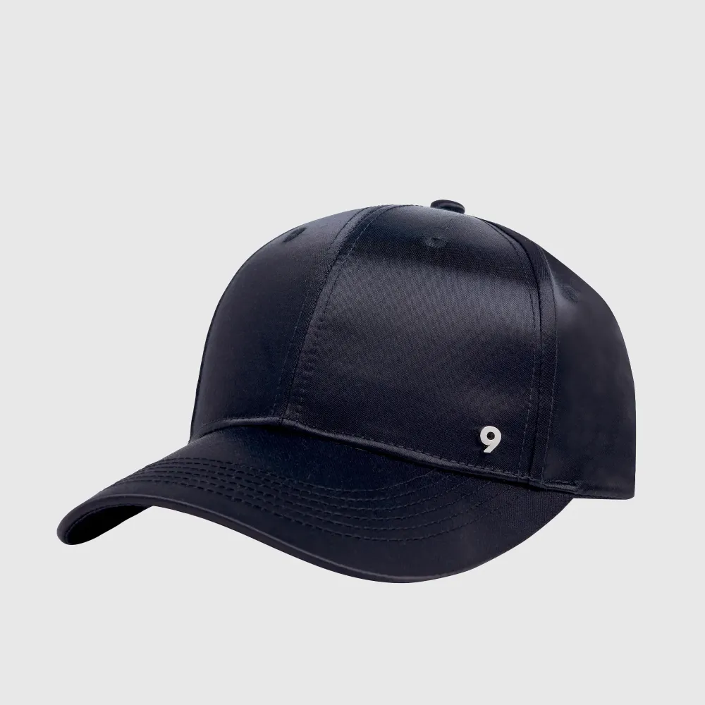 PREMIUM SATIN STRUCTURED BALL CAP (BLACK) #135