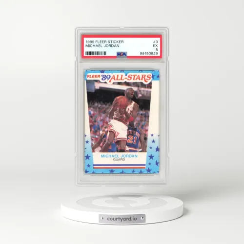 1989 Fleer Sticker #3 Michael Jordan (PSA 5 EX)