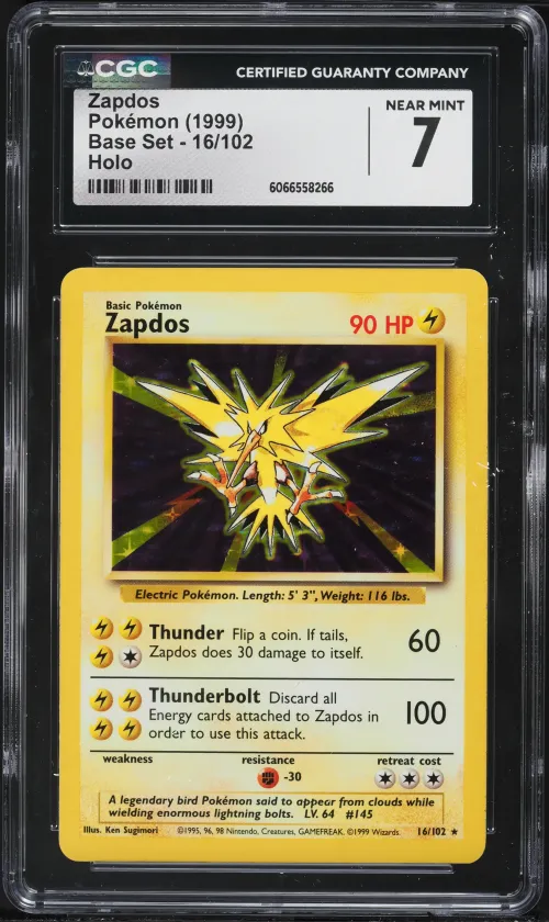 1999 #16 Zapdos-Holo CGC 7 Game