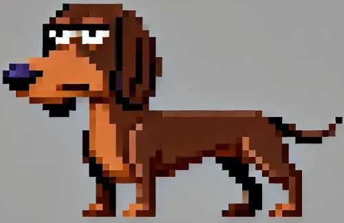 Lovely Pixeled Bored Dachshund #1