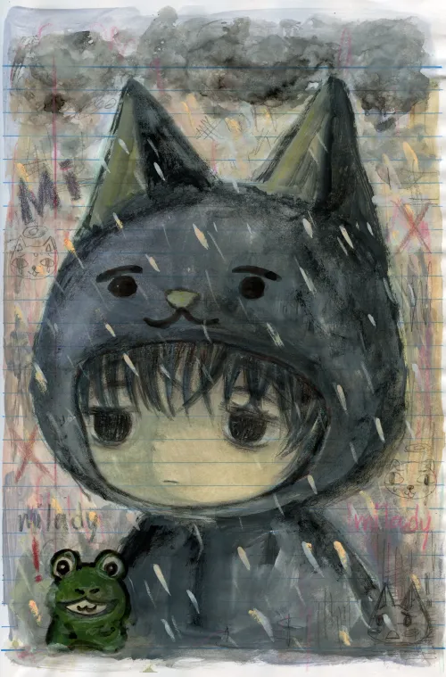 Black Cat Raincoat #173