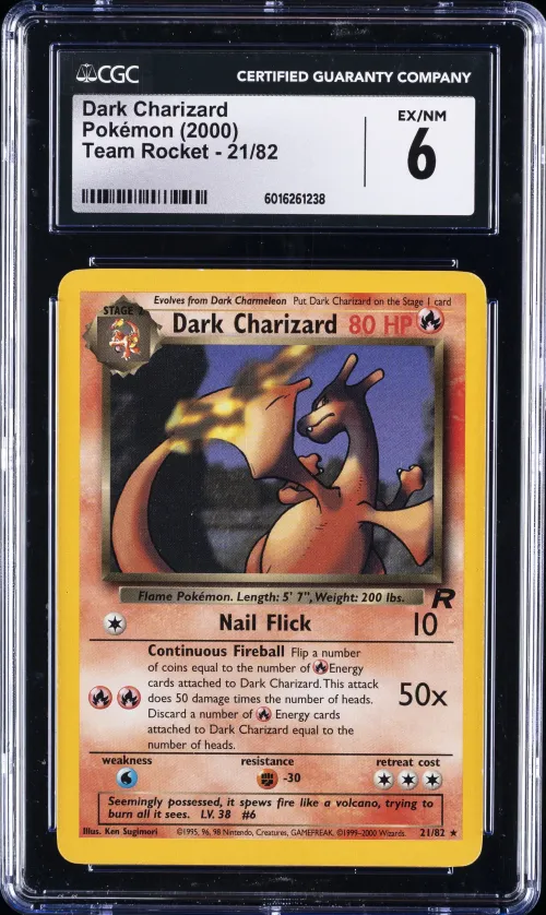 2000 #21 Dark Charizard CGC 6 Ro