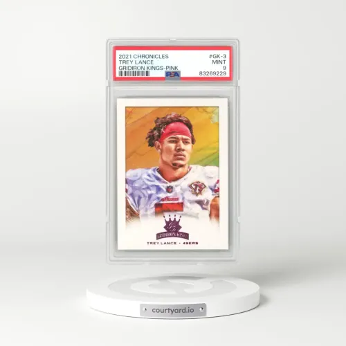 2021 Panini Chronicles Gridiron Kings #GK-3 Trey Lance - Pink (PSA 9 MINT)
