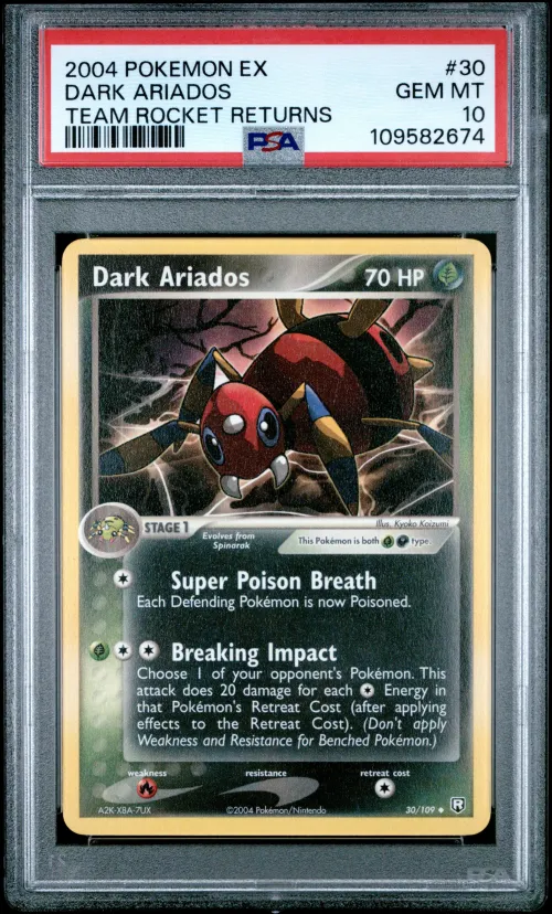2004 #30 Dark Ariados PSA 10 EX 