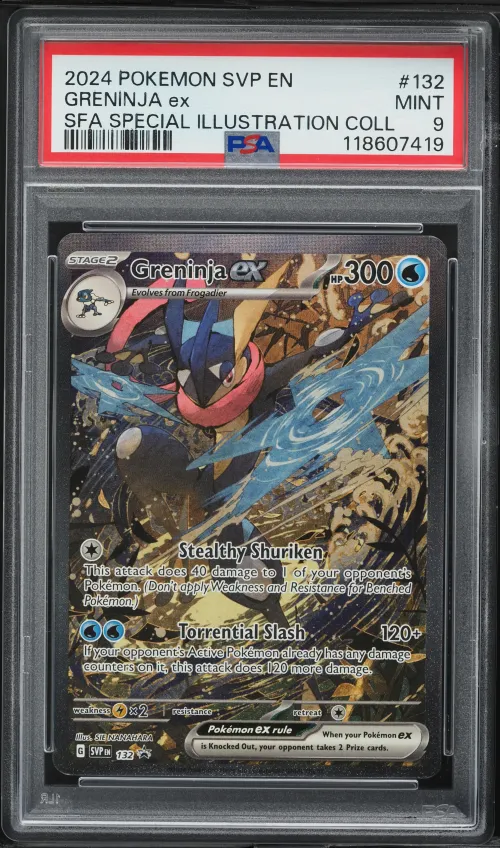 2024 #132 Greninja EX PSA 9 Svp
