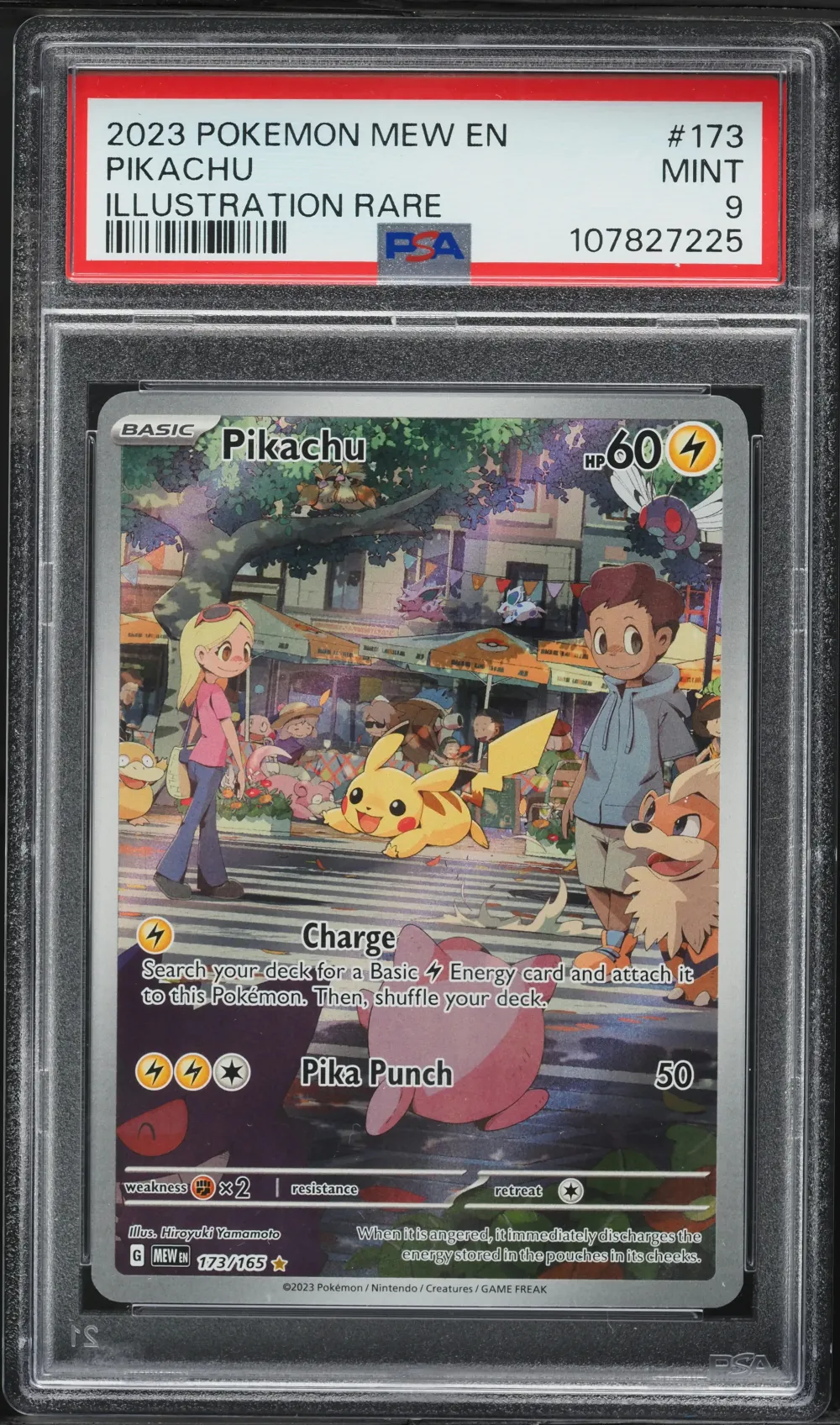 2023 #173 Pikachu PSA 9 Mew EN-1