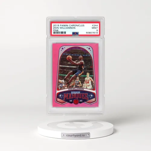 2019 Panini Chronicles #244 Zion Williamson - Pink (PSA 9 MINT)
