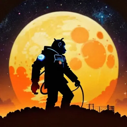Ape Moon silhouette ＃6