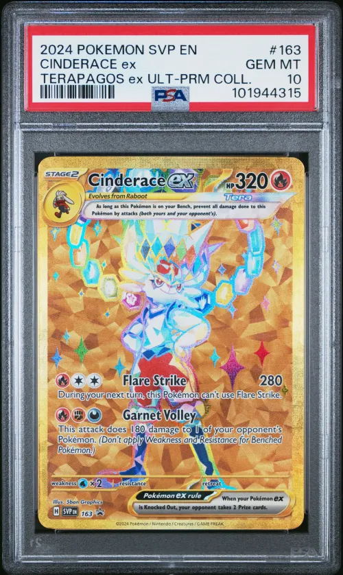 2024 #163 Cinderace EX PSA 10 Sv