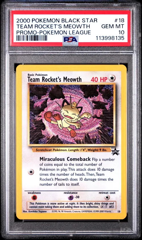 2000 #18 Team Rocket's Meowth PS