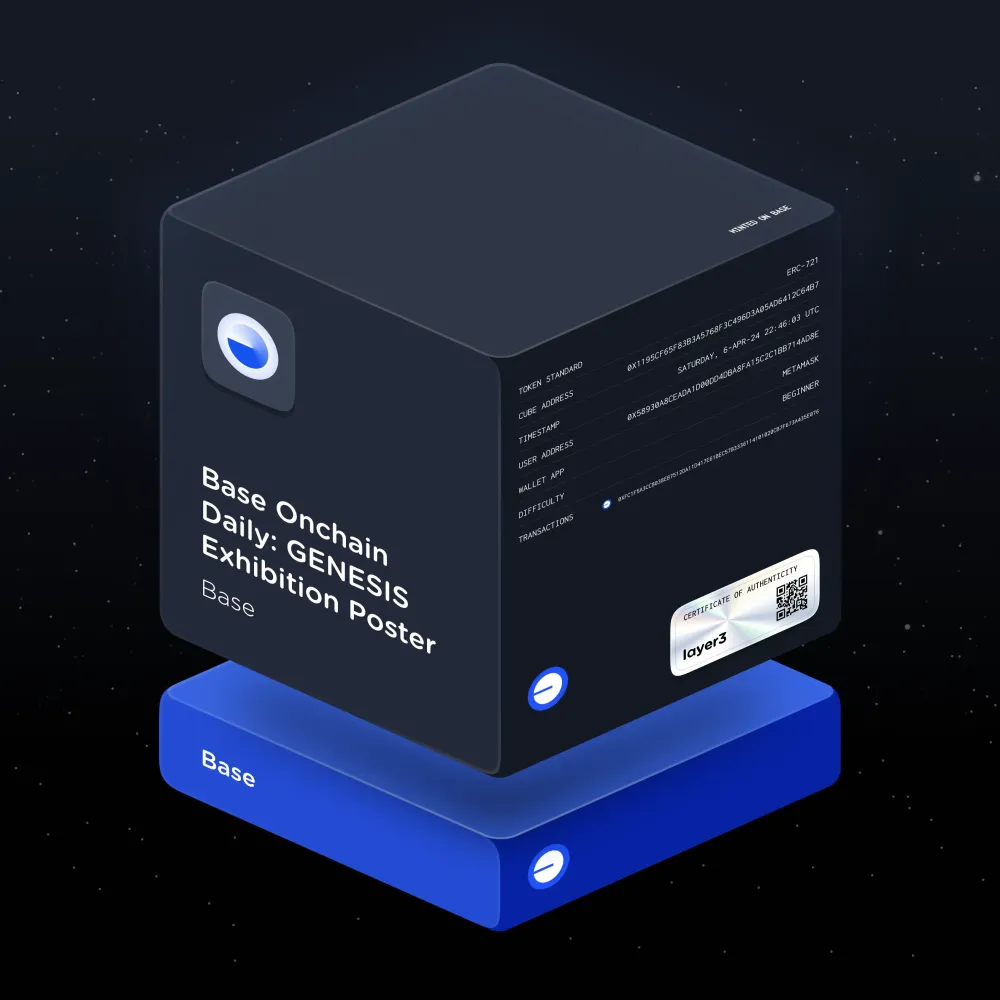 Base Onchain Daily: GENESIS Exhibition Poster #1197126