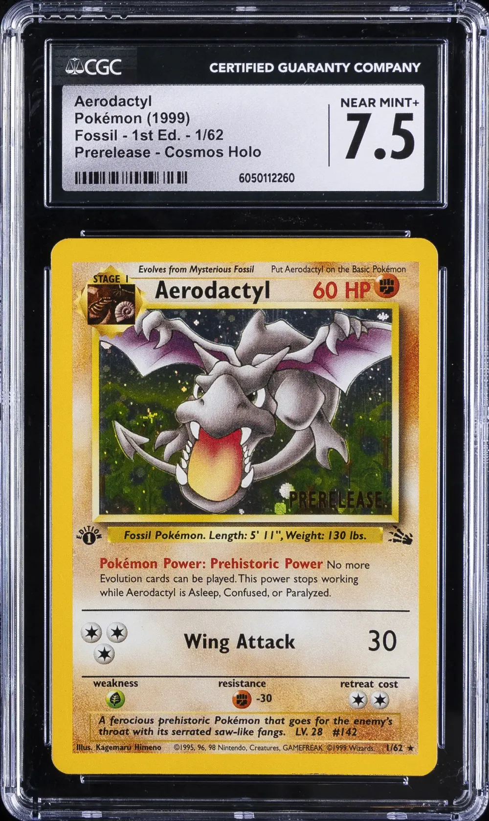 1999 #1 Aerodactyl CGC 7.5 Fossi