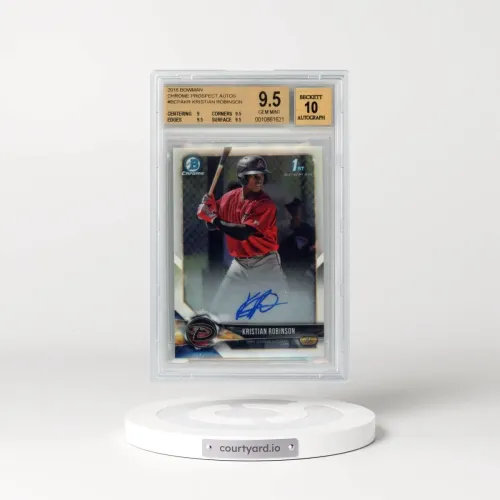 2018 Bowman Chrome Prospects Autographs #BCPAKR Kristian Robinson (BGS 9.5 GEM MINT)
