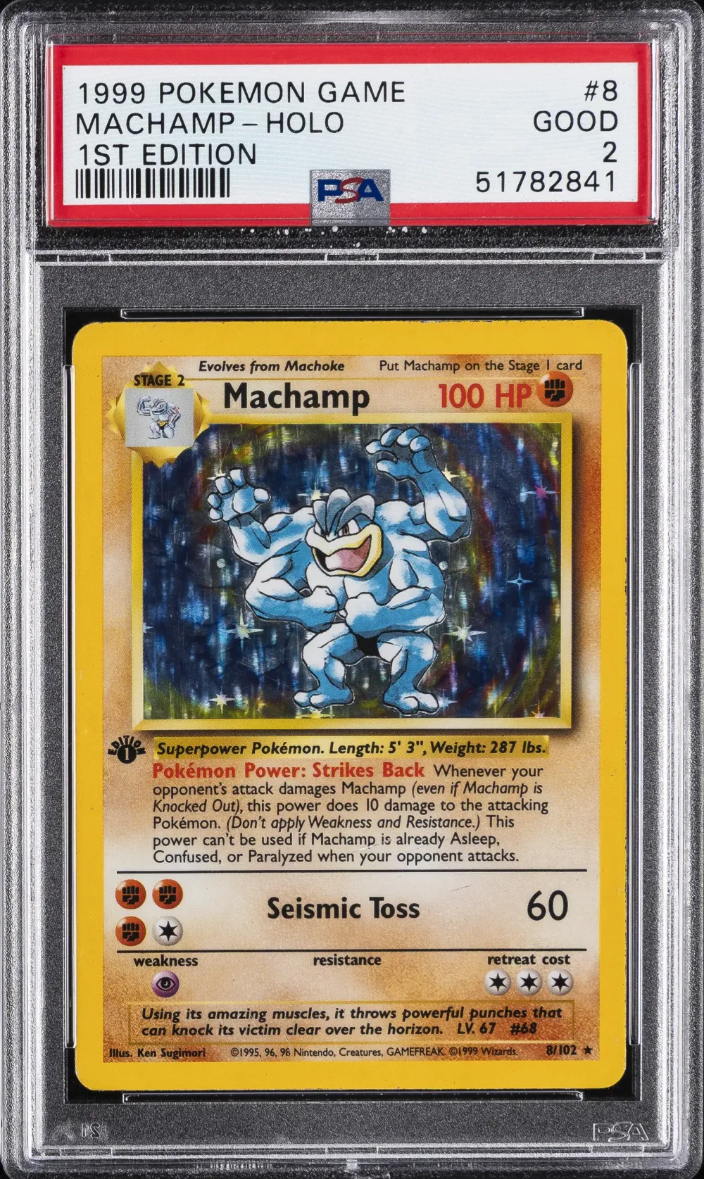 1999 #8 Machamp-Holo 1st Edition