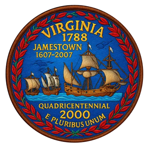 10/56 Virginia State Quarter Patch #10