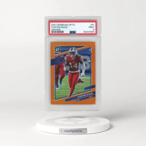 2021 Panini Donruss Optic #51 Stefon Diggs - Orange (PSA 9 MINT)