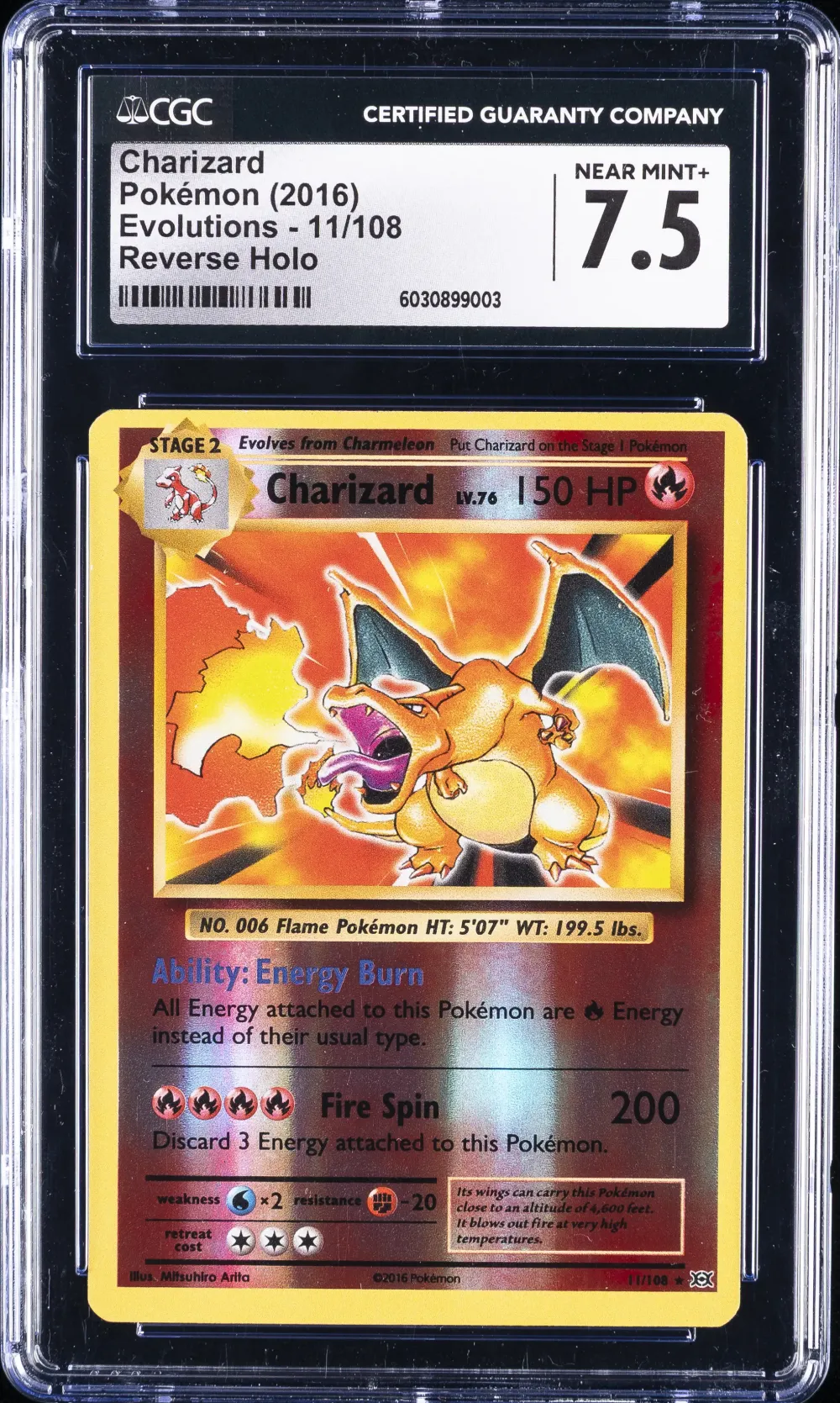 2016 #11 Charizard-Reverse Foil 