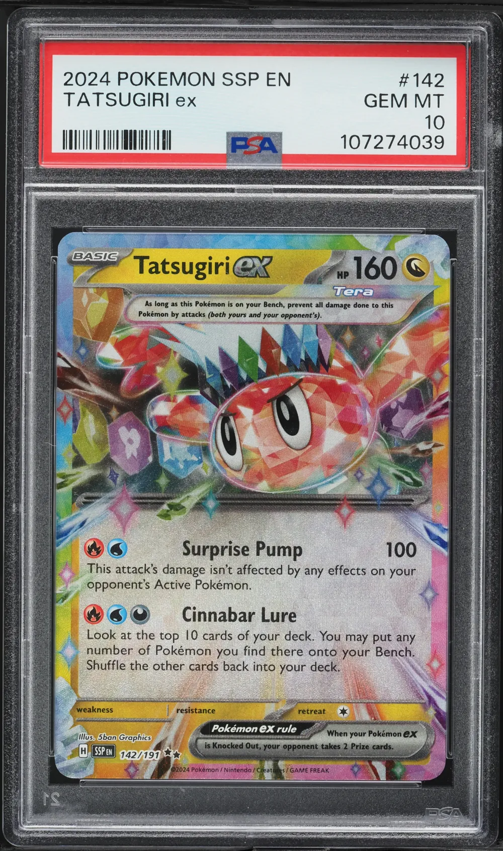2024 #142 Tatsugiri EX PSA 10 Ss