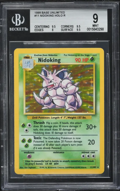 1999 #11 Nidoking-Holo BGS 9 Gam