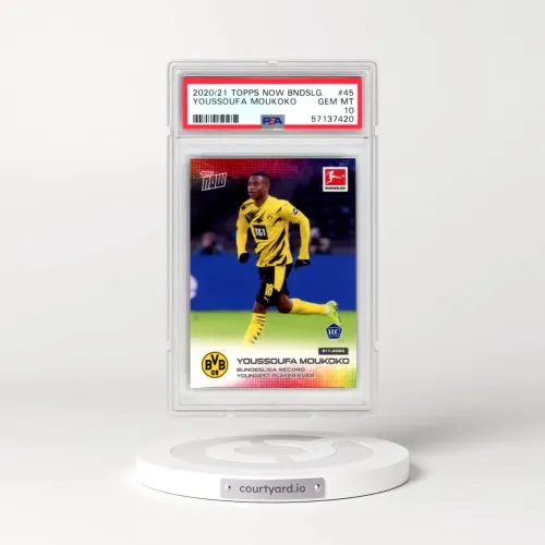 2020 Topps Now Bundesliga #45 Youssoufa Moukoko (PSA 10 GEM MINT)