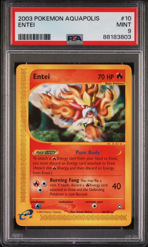 2003 #10 Entei PSA 9 Aquapolis P
