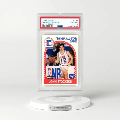 1989 Hoops #297 John Stockton - All-Star (PSA 6 EX-MT)