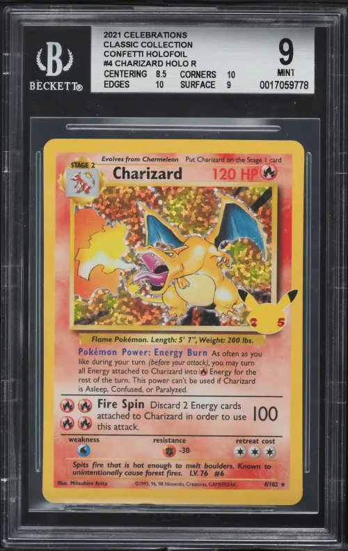 2021 #4 Charizard-Holo BGS 9 Cel