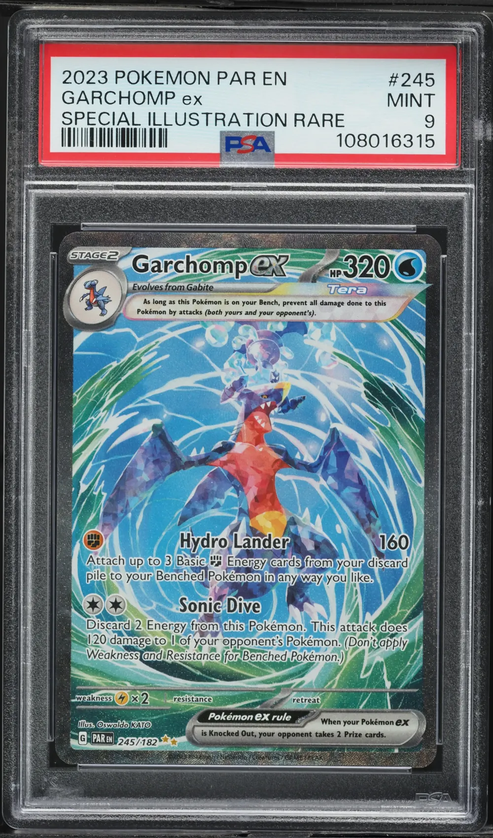 2023 #245 Garchomp EX PSA 9 Par 