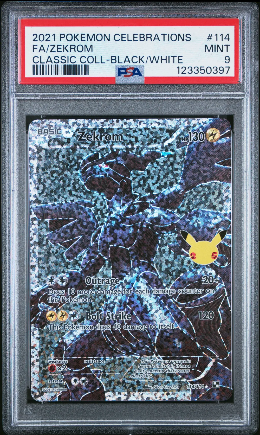 2021 #114 Full Art/Zekrom PSA 9 