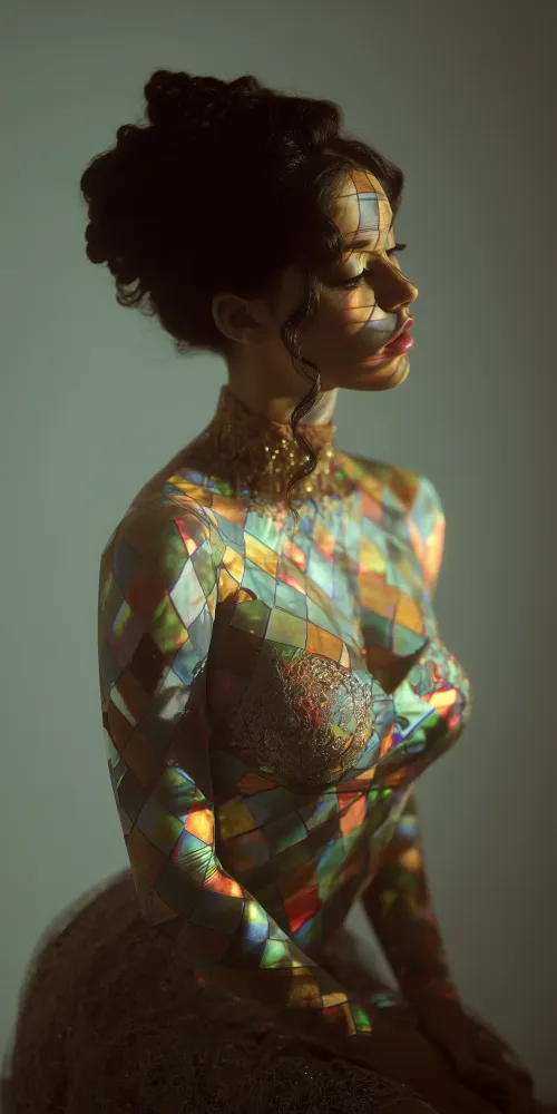 Color illuminated woman #3
