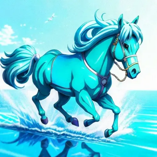 Aquamarine Horse Cartoon