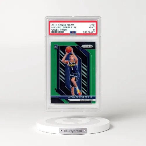2018 Panini Prizm #32 Michael Porter Jr. - Green Prizm (PSA 9 MINT)