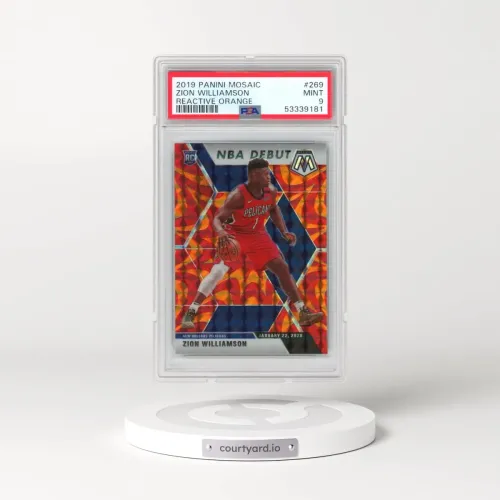 2019 Panini Mosaic #269 Zion Williamson - Reactive Orange (PSA 9 MINT)