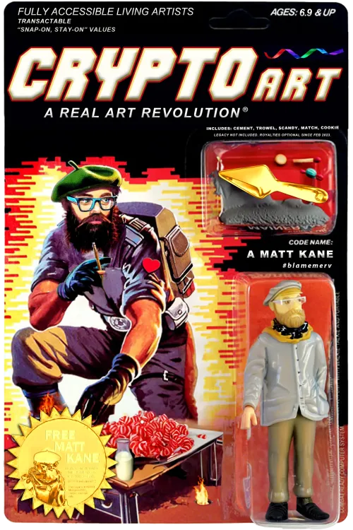 A MATT KANE Action Figure with Golden Cement Trowel #18