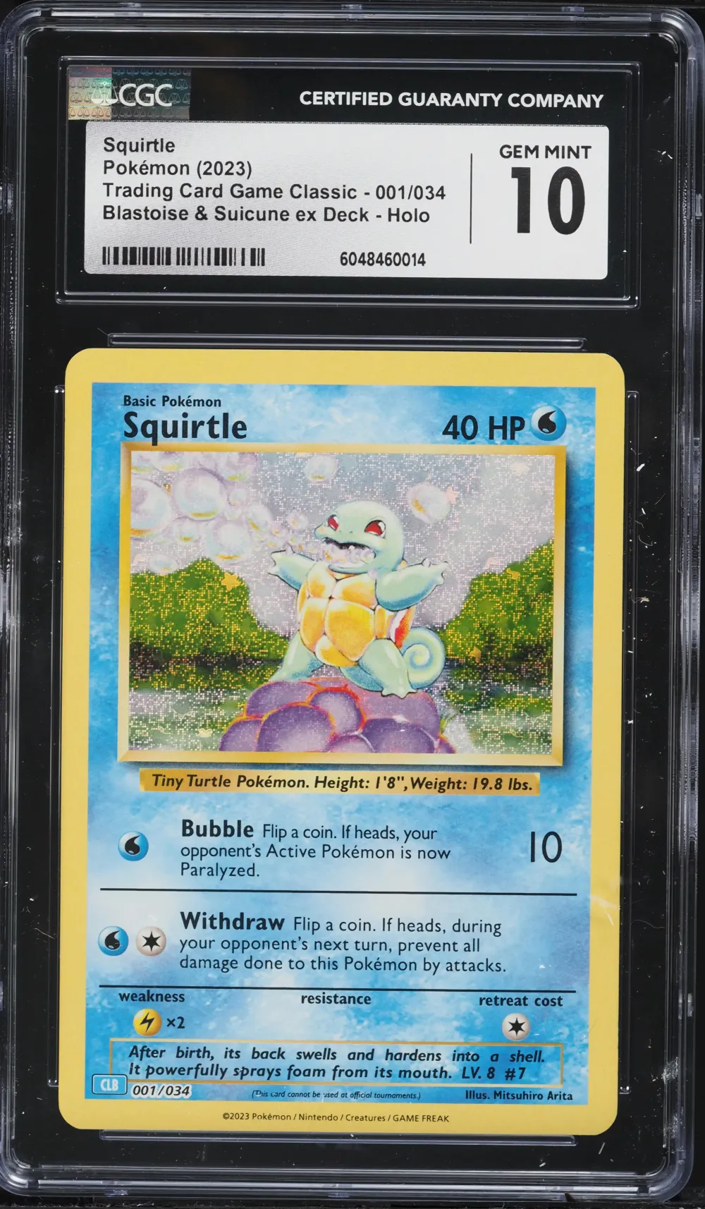 2023 #001 Squirtle CGC 10 Clb-Tr