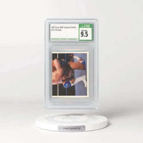 1997 Panini WWF Superstar Stickers #115 The Rock (CSG 10 GEM MINT)
