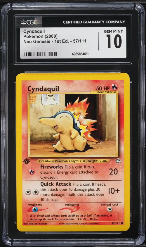 2000 #57 Cyndaquil CGC 10 Neo Ge
