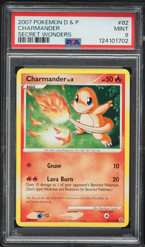 2007 #82 Charmander PSA 9 Diamon