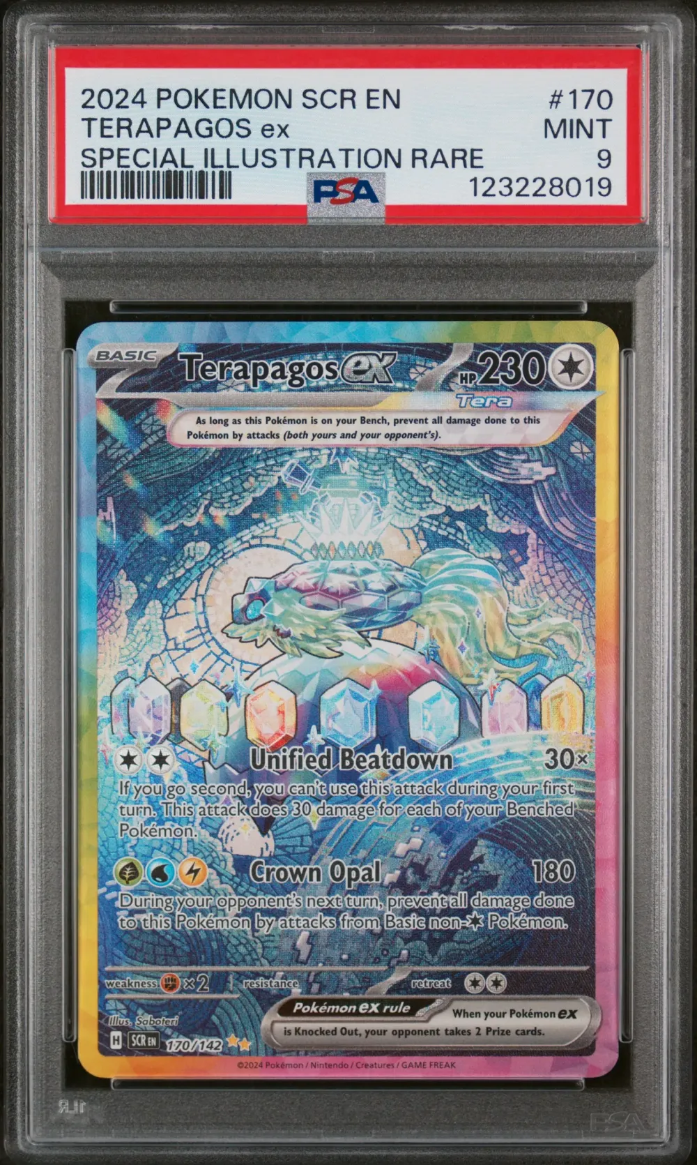2024 #170 Terapagos EX PSA 9 Scr
