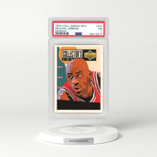 1994 Collector's Choice International #420 Michael Jordan - German (PSA 7 NM)