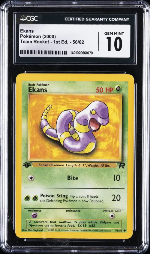 2000 #56 Ekans 1st Edition CGC 1