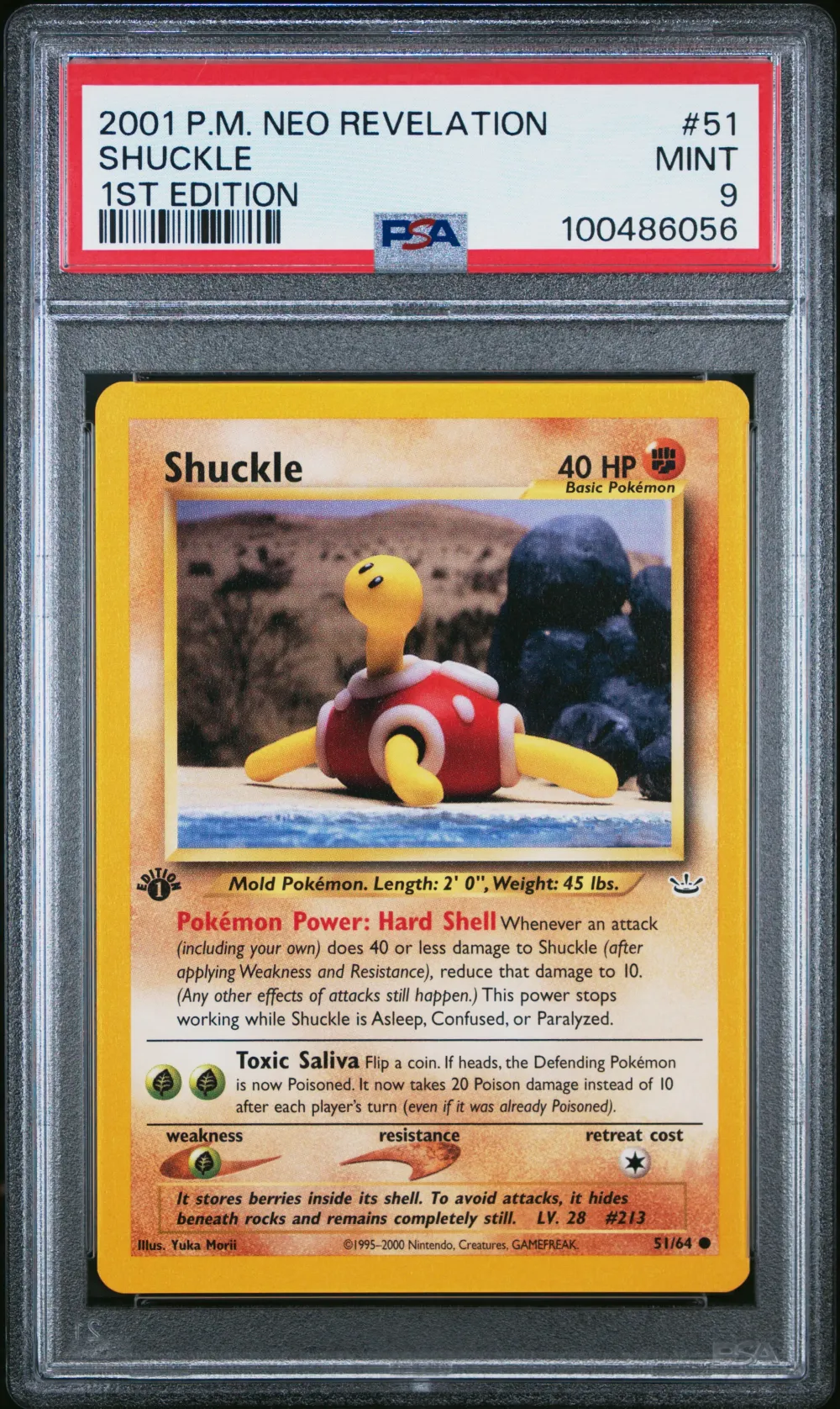2001 #51 Shuckle 1st Edition PSA