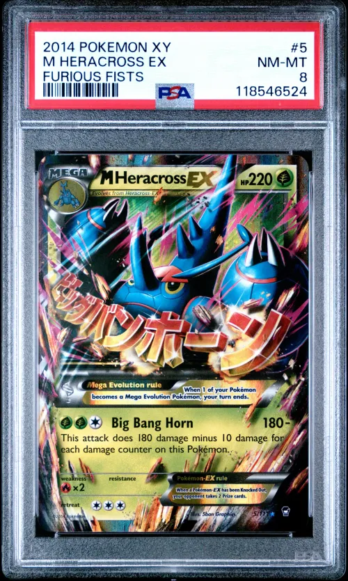 2014 #5 M Heracross EX PSA 8 XY