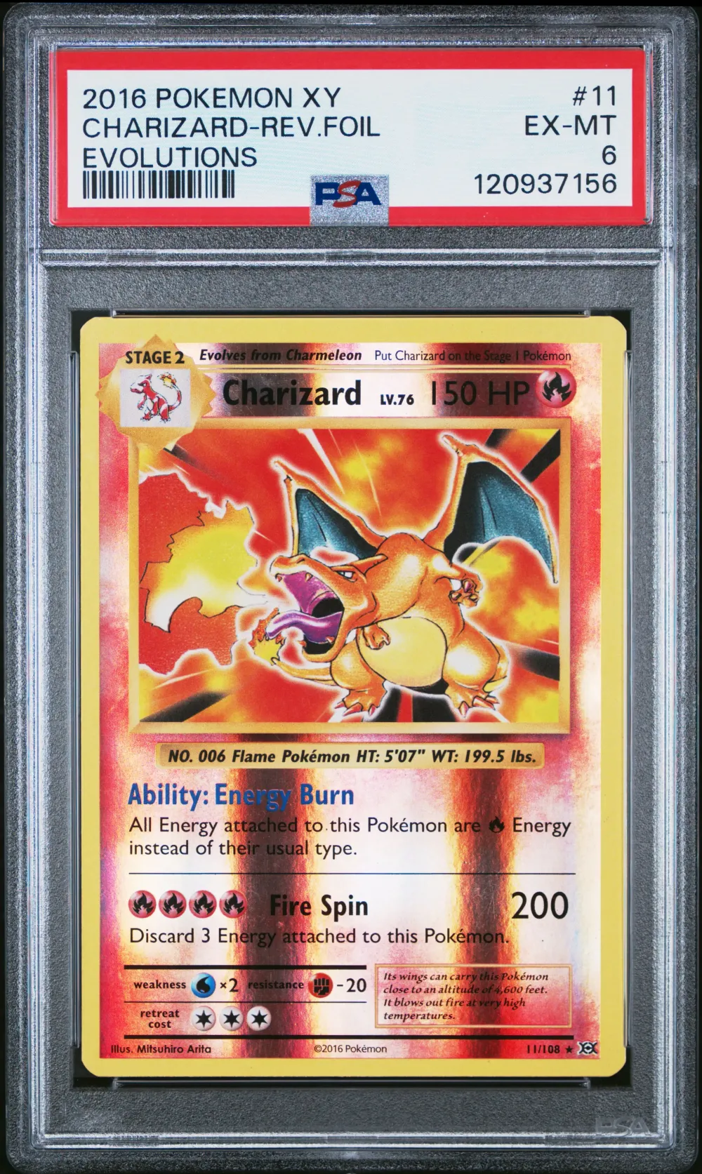 2016 #11 Charizard-Reverse Foil