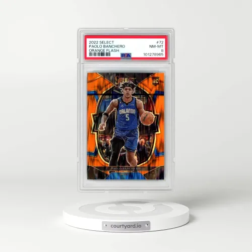 2022 Panini Select #72 Paolo Banchero - Orange Flash (PSA 8 NM-MT)