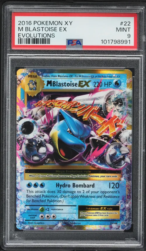 2016 #22 M Blastoise EX PSA 9 XY
