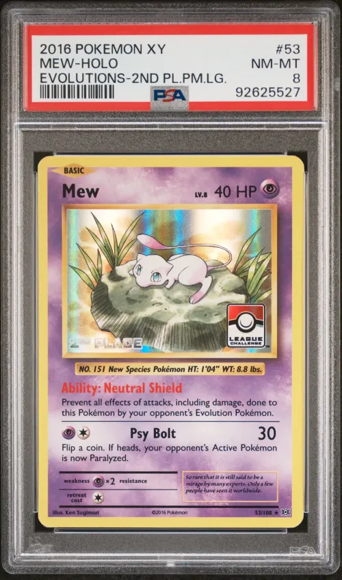 2016 #53 Mew-Holo PSA 8 XY Evolu