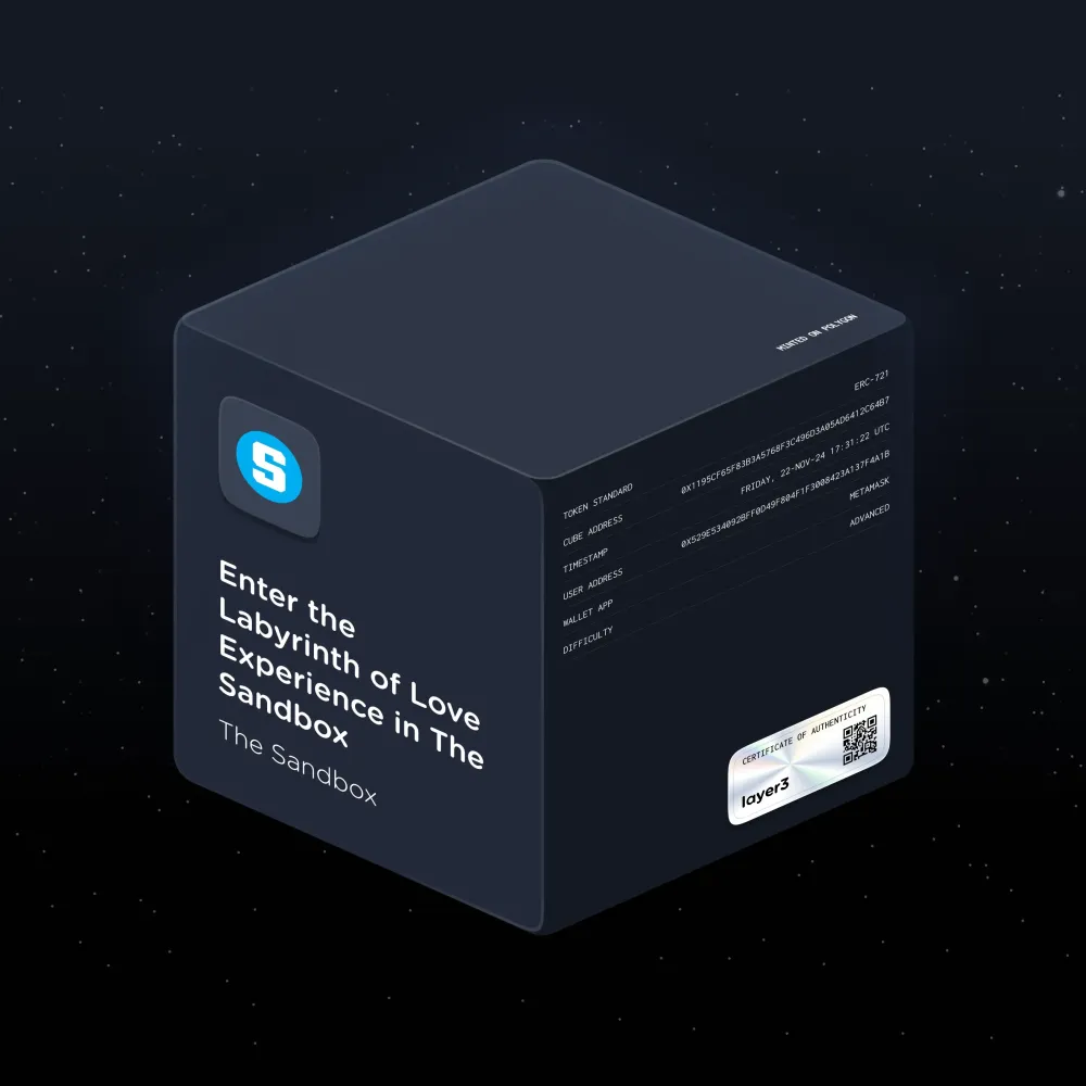 Enter the Labyrinth of Love Experience in The Sandbox  #3539100