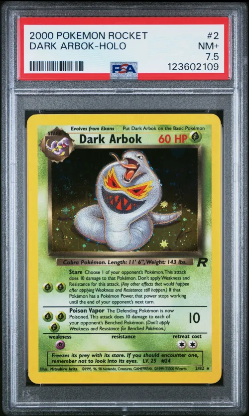 2000 #2 Dark Arbok-Holo PSA 7.5 